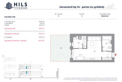 Garsoniera cu gradina  HILS Titanium FAZA 2 | Tip 1A' PARTER | - 2