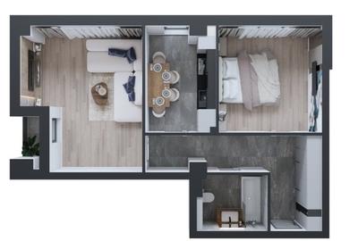 Apartament 2CD bloc  autorizat in  constructie  COD 152245 - 3