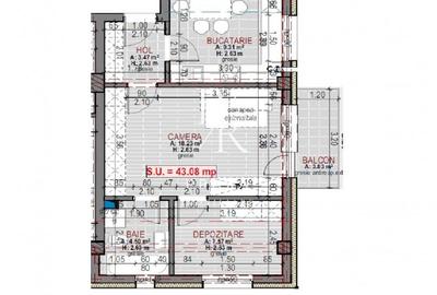 Oportunitate! Apartament cu 1 camera, 43 mp utili, Finisat, Zona Terra!
