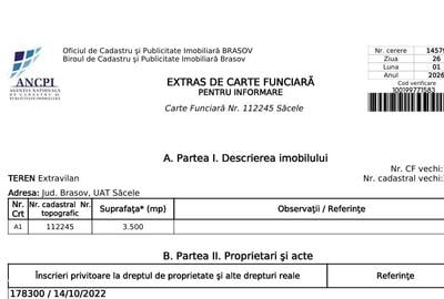 Teren de 3500 mp, în Movilei