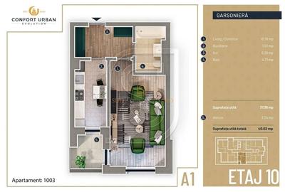 Nou! Garsoniera in zona Rahova-Pucheni, 40.62 mp, Comision 0% - 9