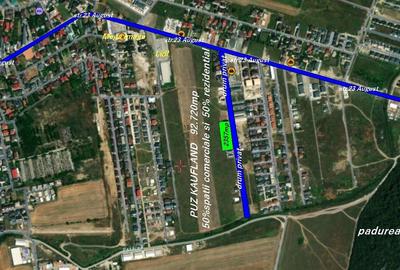 Teren intrav.3000mp(2357m+cota dr)91.92m desch. ,dezmembrat,auth,ctie pe 2loturi - 3