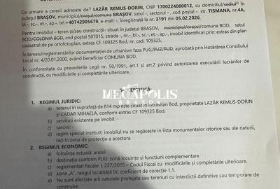 Teren Construcții intravilan de 814 mp, în Bod - 4