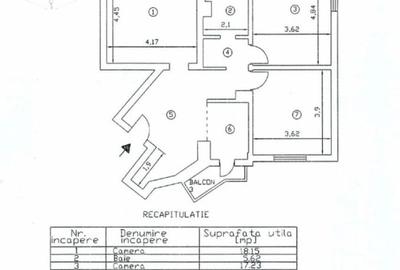 Apartament cu 3 camere decomandat în P-ța Alba Iulia