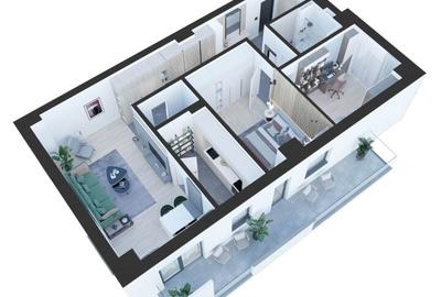 APARTAMENT CU 3 CAMERE DECOMANDAT, BLOC NOU, NICOLINA - 9