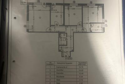 Apartament cu 3 camere decomandat în Central