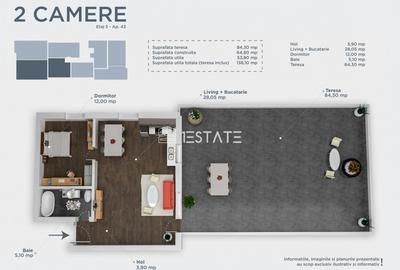 FINALIZAT | 2 camere cu terasa de 84mp - Titan/Pallady - 2