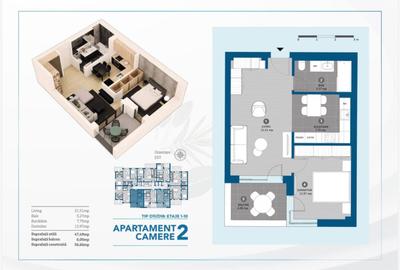 Apartament cu 2 camere decomandat în Aviației - 1