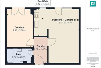 Apartament cu 2 camere decomandat în Central - 1