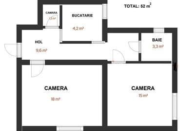 Apartament cu 2 camere decomandat, mobilat în 7 Noiembrie - 1