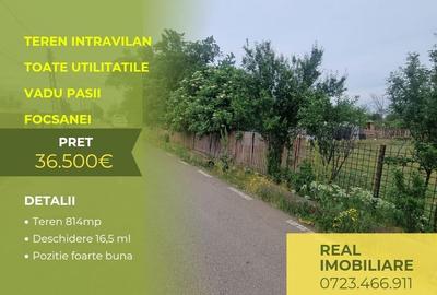 Teren agricol intravilan de 814 mp, în Vadu Pașii
