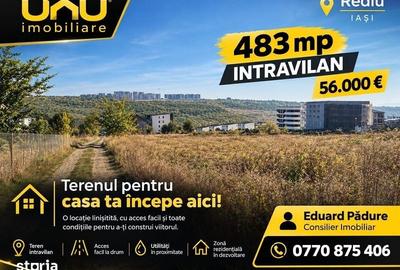Teren de 483 mp, în Rediu