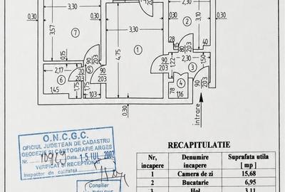 Apartament cu 2 camere semidecomandat în Central