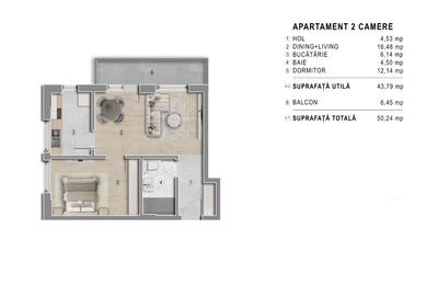 Apartament cu 2 camere decomandat în Berceni - 4