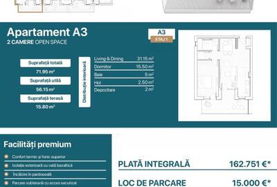 Apartament cu 2 camere semidecomandat în Torontalului - 1