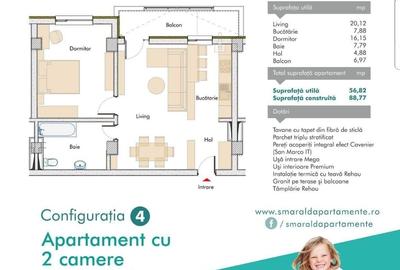 Apartament cu 2 camere decomandat în Exterior Vest - 1