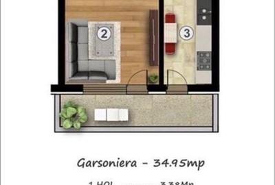 Garsonieră decomandată în Rahova - 5