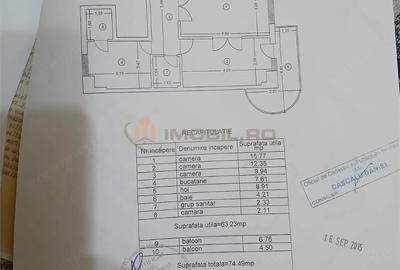 Apartament cu 3 camere decomandat în Gară