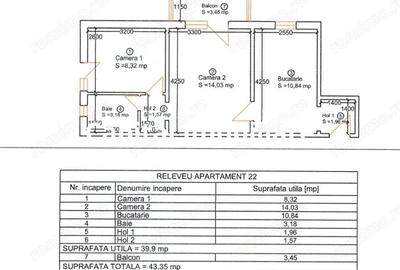 Apartament cu 2 camere semidecomandat în Torontalului