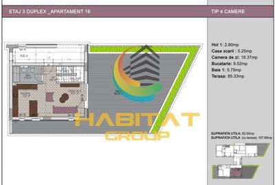 Apartament 3 Camere nou DUPLEX Timpuri Noi cu Terasa 85.33 mp Finalizat - 8