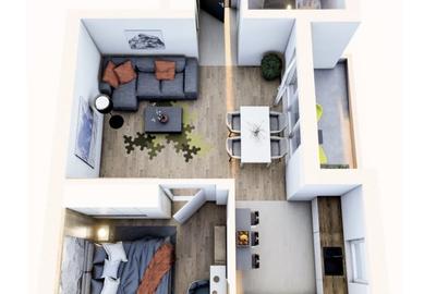 Apartament cu 2 camere nedecomandat în Sânpetru