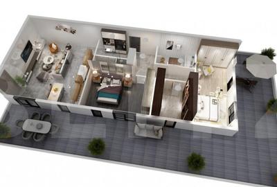 Penthouse 102 mp, 88.75 mp terase, zona Torontalului - 4