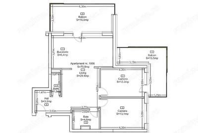 Apartament spa?ioas cu 3 camere, in bloc nou, cu vedere panoramica , Zorilor