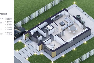 Casa individuală P+1 util 180 mp 5 camere - 10