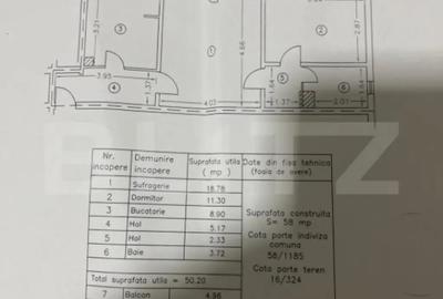 Apartament cu 2 camere semidecomandat în Central - 1