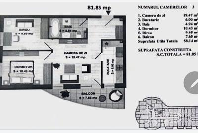 Apartament cu 3 camere decomandat în Central - 1