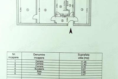 Apartament cu 3 camere semidecomandat în Micro 19 - 2