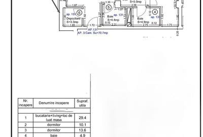 Apartament cu 3 camere semidecomandat, mobilat în Torontalului - 24