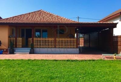 Casa individuala pe parter - mobilata - toate utilitatile - asfalt - teren 450 m - 3