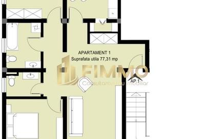 Apartamente 2 cam | 74.5mp | Et 1 | Burdujeni-Sat | ID:1489 - 3