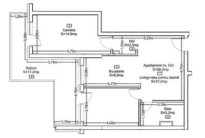 Apartament cu 2 camere+ nisa de dormit 58,2 mp, Ansamblu Rezidential, Zorilor - 2