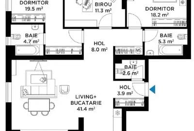 Apartament Lux 4 Camere Sisesti I Straulesti I Metrou I Vedere Lac - 9