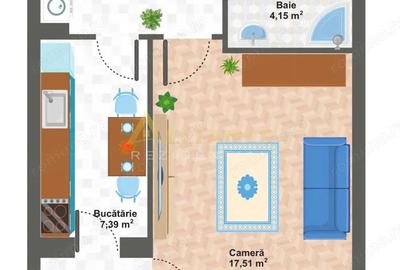 Garsonieră decomandată în Apărătorii Patriei - 1