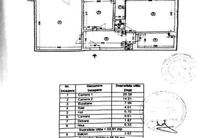 Apartament cu 2 camere decomandat în Tei - 9