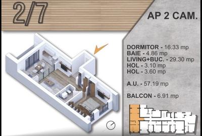 Apartament cu 2 camere în Unirii - 6