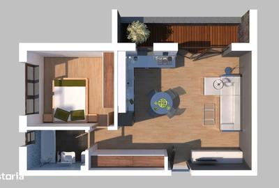 Apartament cu 2 camere în Păulești
