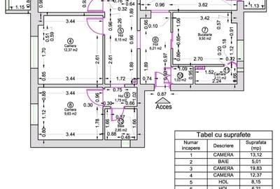 Apartament cu 4 camere decomandat în Girocului