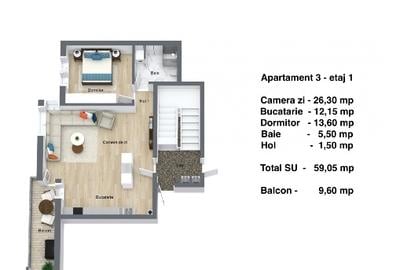 Dezvoltator - Apartament 2 camere - 1