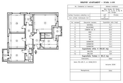 Apartament cu 4 camere decomandat în Central