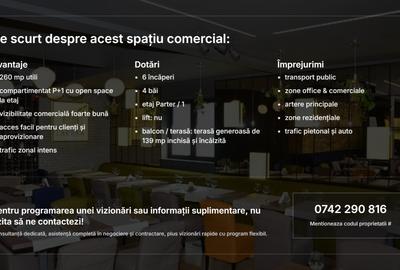 Spațiu comercial, de 260 mp, în P-ța Universității - 6