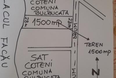 Teren Construcții intravilan de 1500 mp, în Coteni - 1