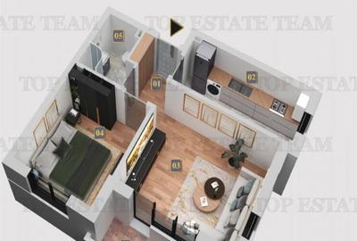 Apartament cu 2 camere decomandat în Chiajna - 8