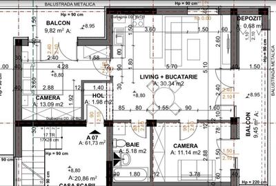 Apartament cu 3 camere semidecomandat, mobilat în Iris - 8