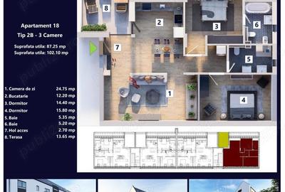 Apartament cu 2 camere în Râșnov - 3