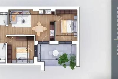 Apartament cu 3 camere decomandat în Theodor Pallady