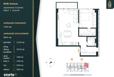 Apartament cu 3 camere în Central
